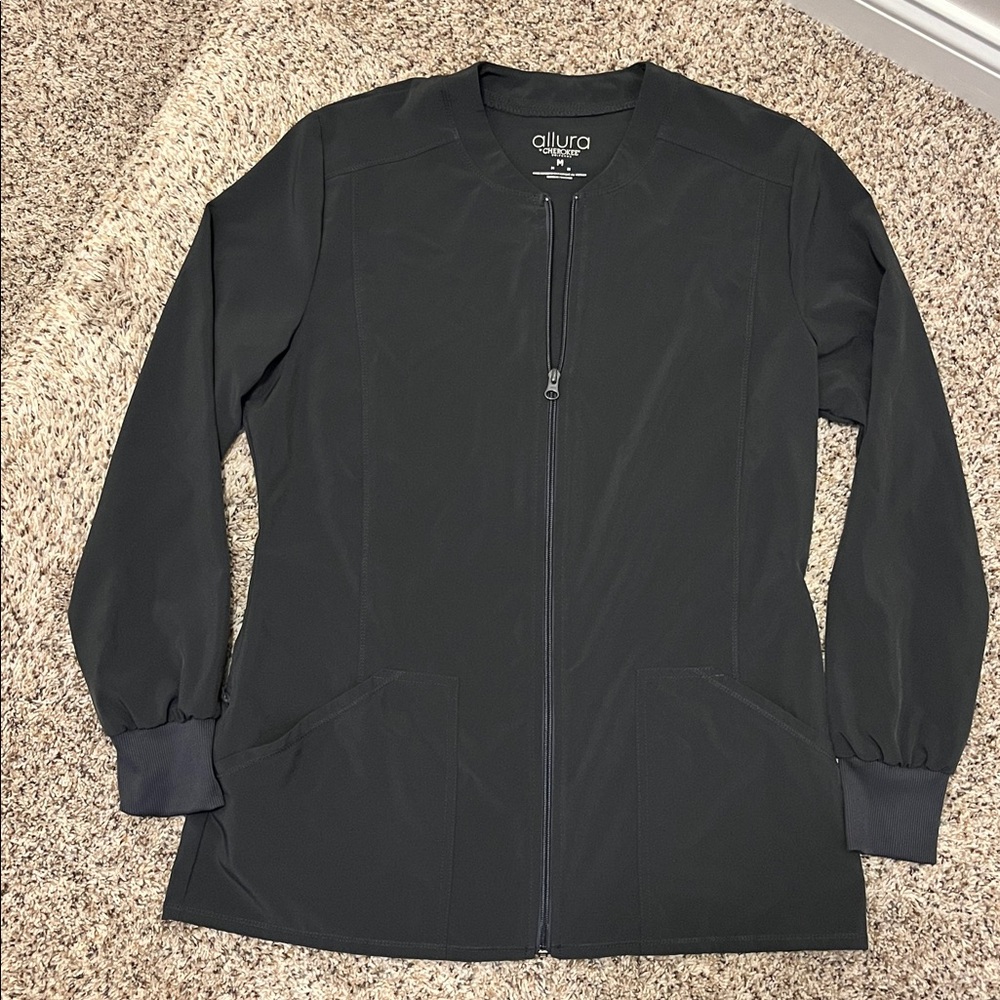 Women’s Cherokee Allura Gray Scrub Jacket